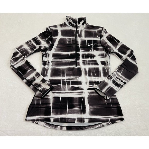 Nike PRO Womens Athletic Activewear Sporty‎ Half Zip Up Brown Pullover Jacket L - Picture 1 of 7
